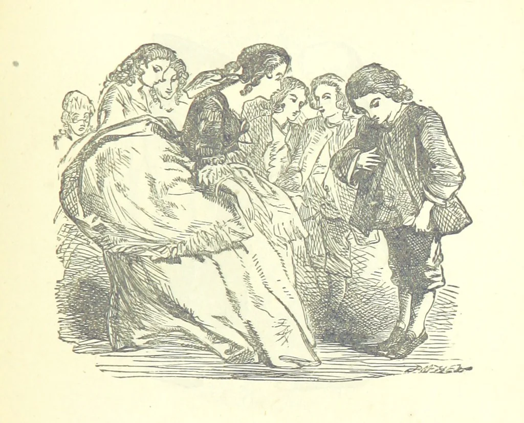 An illustration from Love Lyrics and Valentine Verses, for young and old. [E. M. Davies. With illustrations, 1875, leaf 553