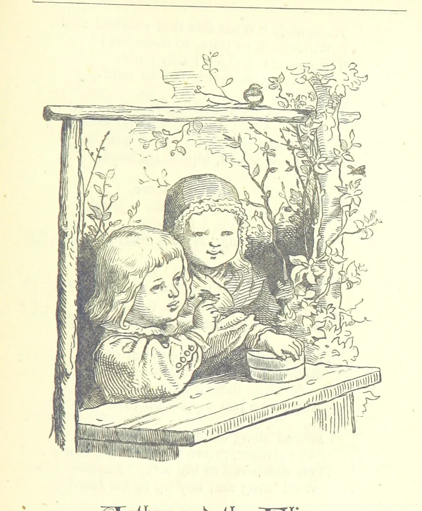 An illustration from Love Lyrics and Valentine Verses, for young and old. [E. M. Davies. With illustrations, 1875, leaf 557