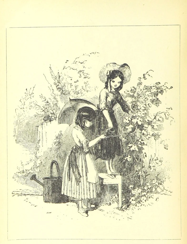 An illustration from Love Lyrics and Valentine Verses, for young and old. [E. M. Davies. With illustrations, 1875, leaf 568