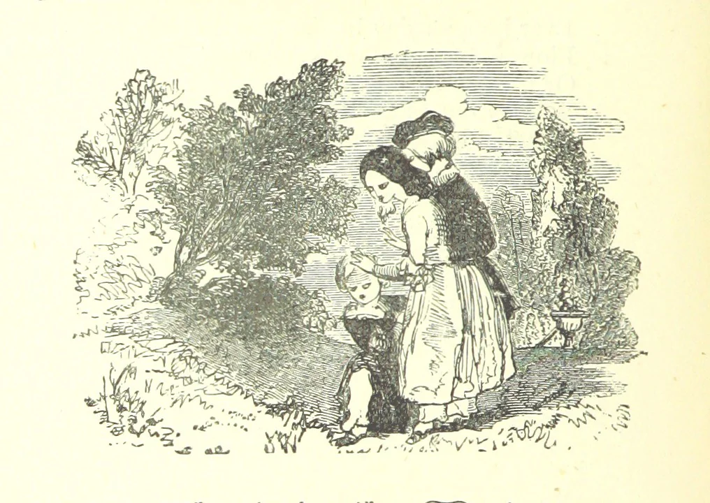 An illustration from Love Lyrics and Valentine Verses, for young and old. [E. M. Davies. With illustrations, 1875, leaf 574