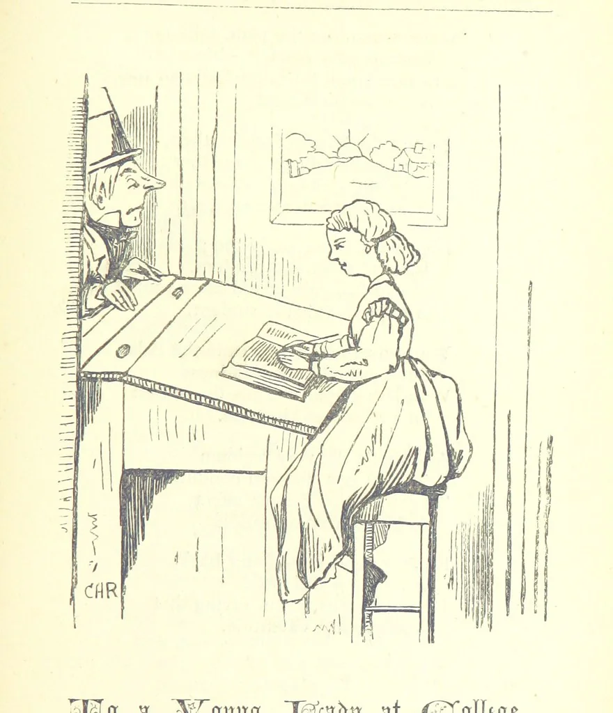An illustration from Love Lyrics and Valentine Verses, for young and old. [E. M. Davies. With illustrations, 1875, leaf 585