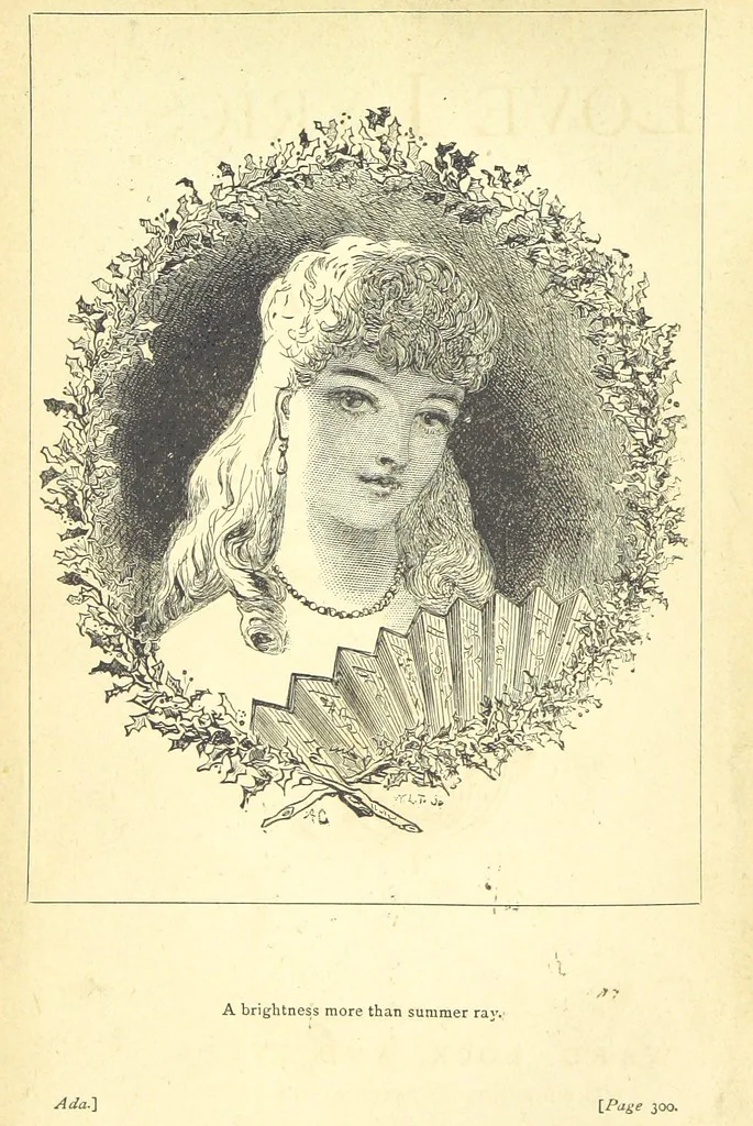 An illustration from Love Lyrics and Valentine Verses, for young and old. [E. M. Davies. With illustrations, 1875, leaf 6