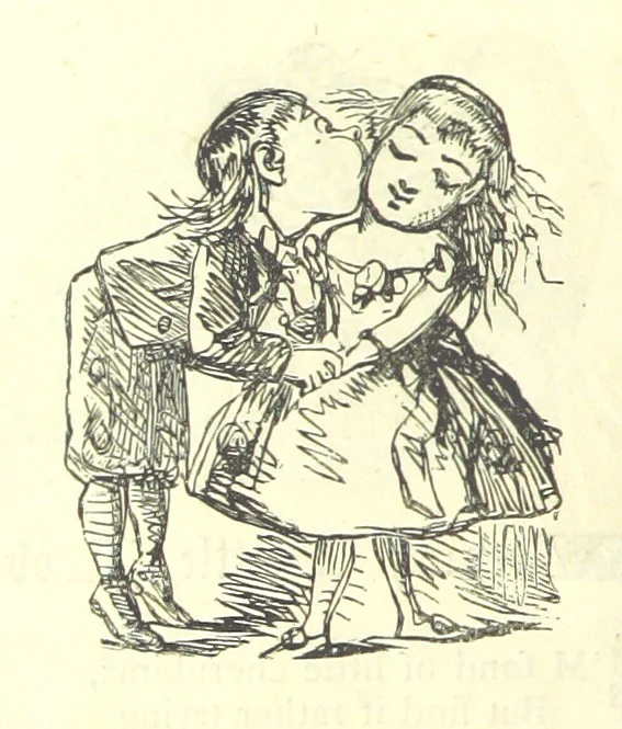 An illustration from Love Lyrics and Valentine Verses, for young and old. [E. M. Davies. With illustrations, 1875, leaf 600
