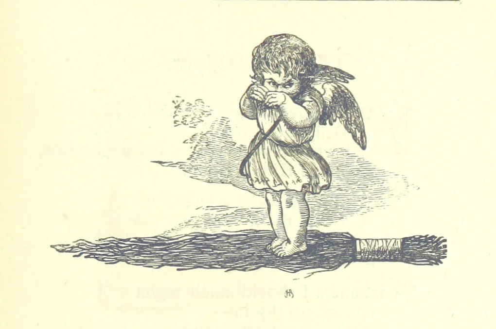 An illustration from Love Lyrics and Valentine Verses, for young and old. [E. M. Davies. With illustrations, 1875, leaf 605