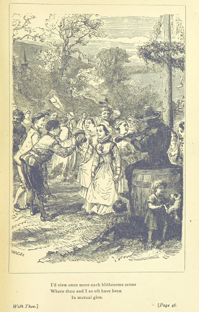 An illustration from Love Lyrics and Valentine Verses, for young and old. [E. M. Davies. With illustrations, 1875, leaf 71