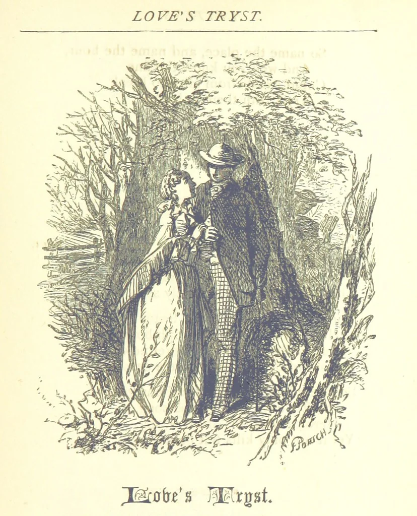 An illustration from Love Lyrics and Valentine Verses, for young and old. [E. M. Davies. With illustrations, 1875, leaf 99
