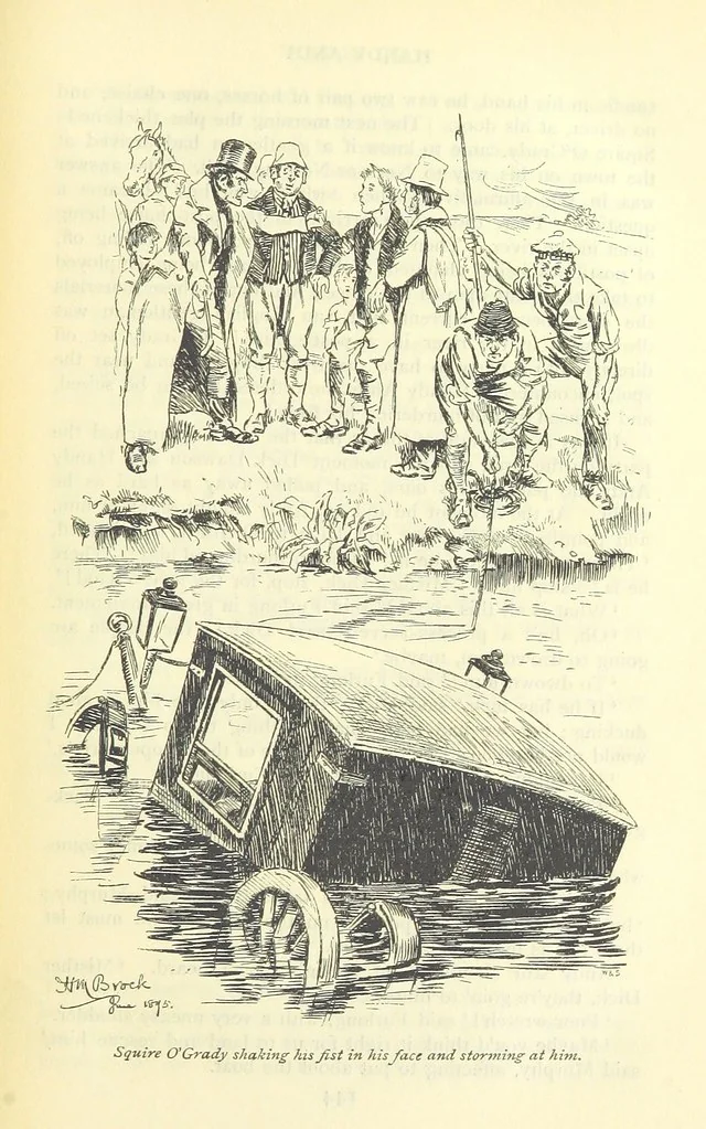 An illustration from Handy Andy, etc, 1896, leaf 169