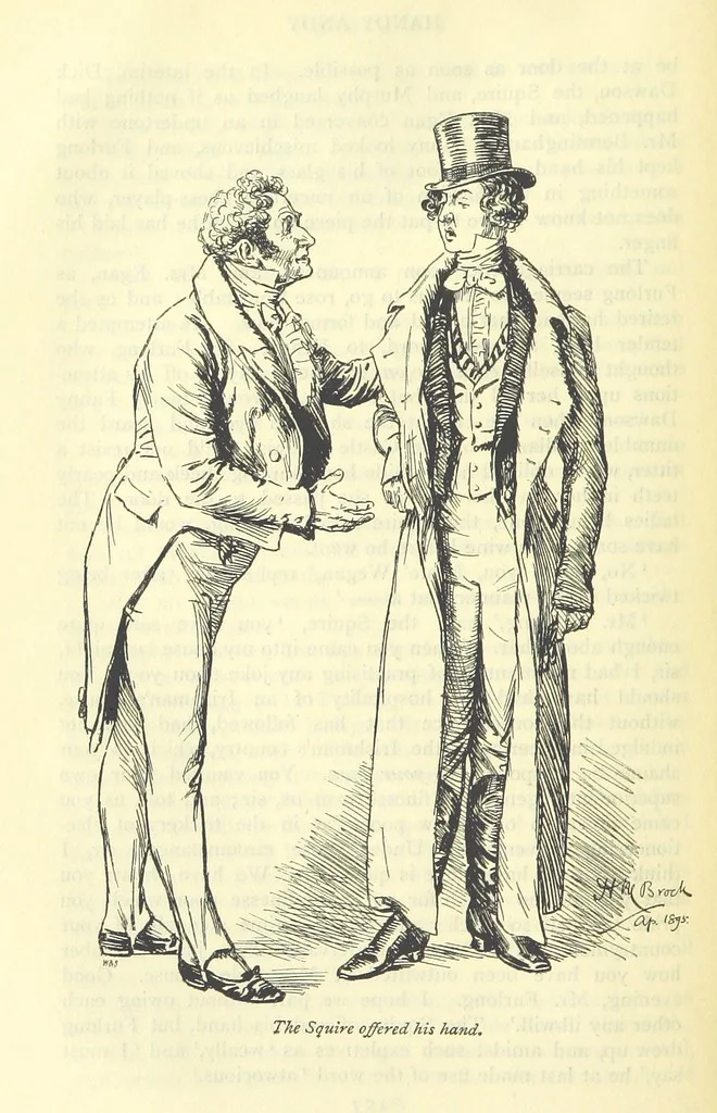 An illustration from Handy Andy, etc, 1896, leaf 184