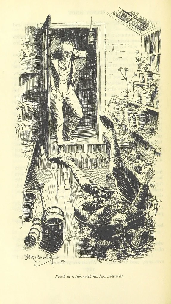 An illustration from Handy Andy, etc, 1896, leaf 196