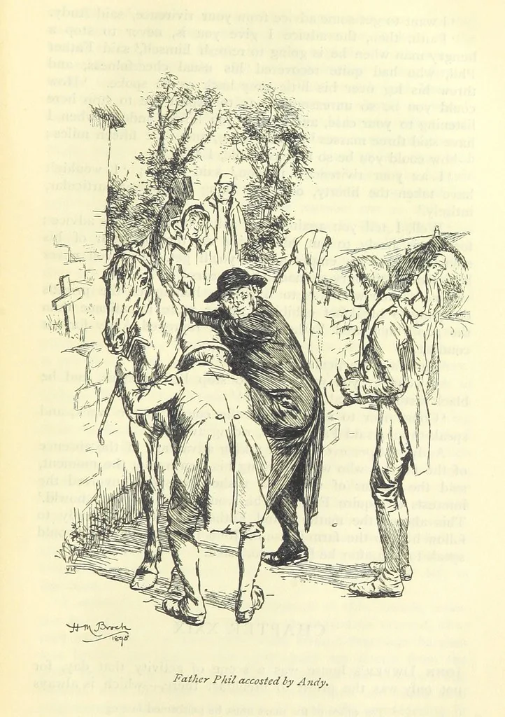 An illustration from Handy Andy, etc, 1896, leaf 357