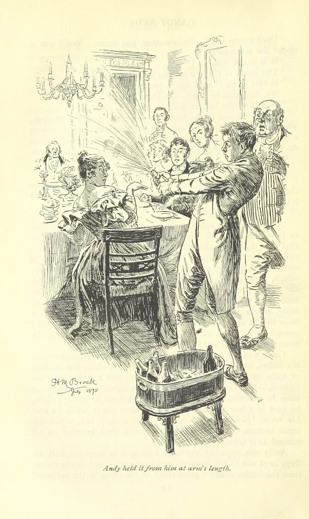 An illustration from Handy Andy, etc, 1896, leaf 40