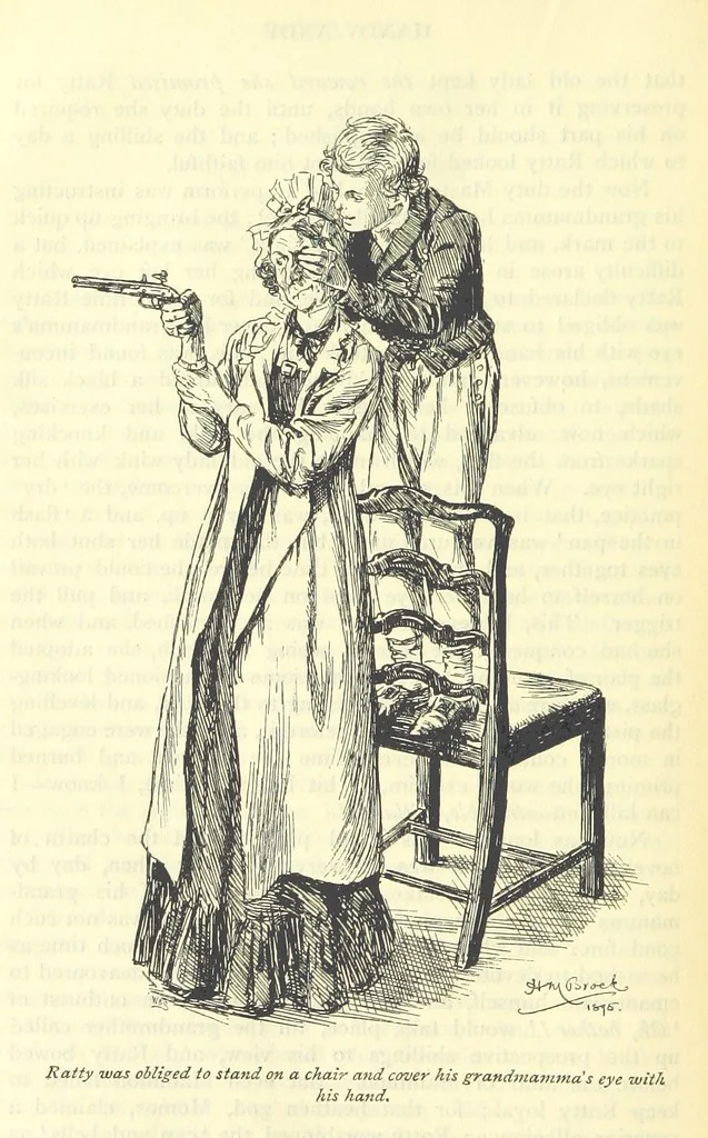 An illustration from Handy Andy, etc, 1896, leaf 450