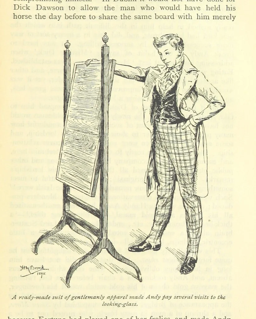 An illustration from Handy Andy, etc, 1896, leaf 521