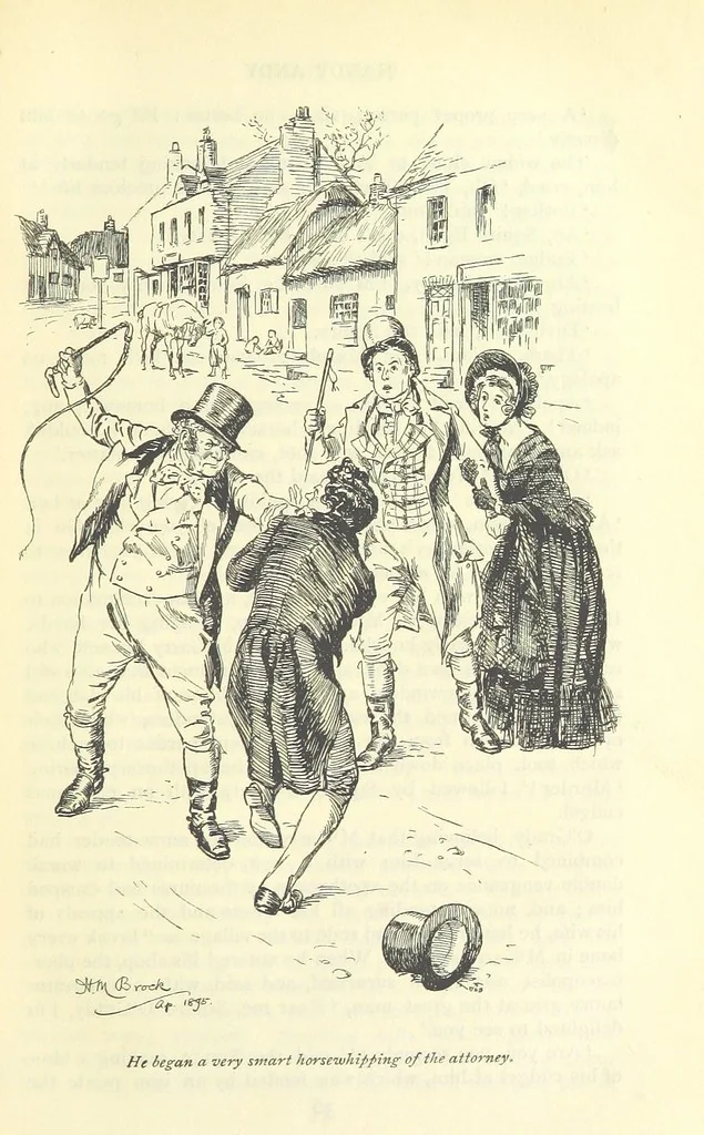 An illustration from Handy Andy, etc, 1896, leaf 61