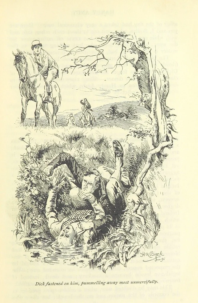 An illustration from Handy Andy, etc, 1896, leaf 73
