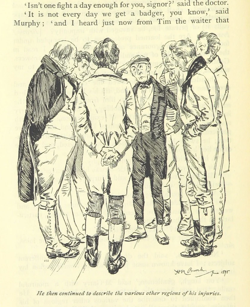An illustration from Handy Andy, etc, 1896, leaf 84