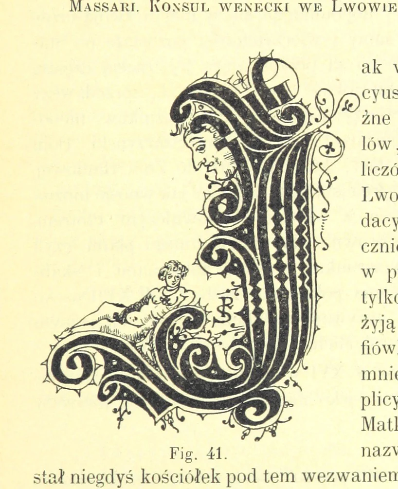 An illustration from Patrycyat i mieszczaństwo lwowskie w XVI. i. XVII. wieku. ... Wydanie drugie ... pomnożone, etc, 1892, leaf 171