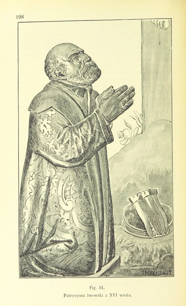 An illustration from Patrycyat i mieszczaństwo lwowskie w XVI. i. XVII. wieku. ... Wydanie drugie ... pomnożone, etc, 1892, leaf 212
