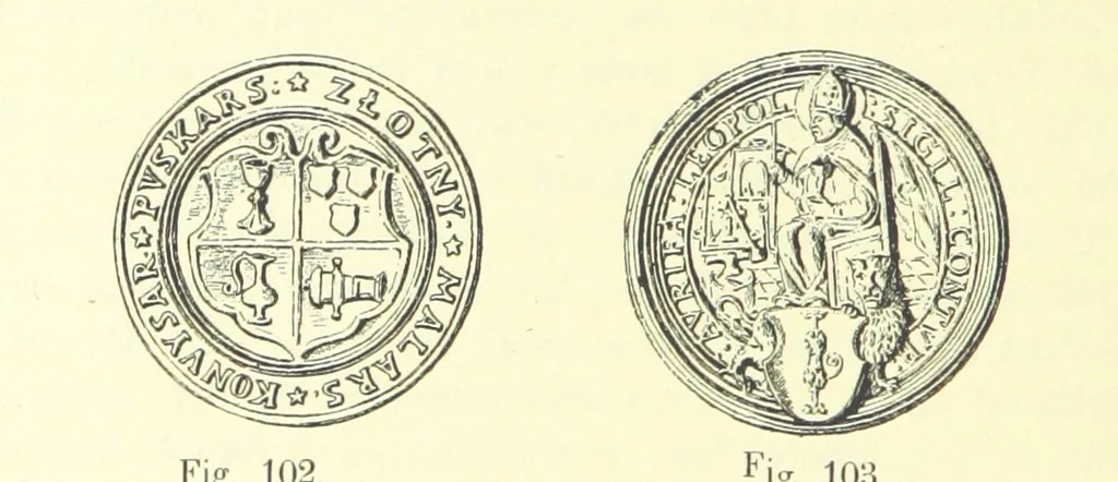 An illustration from Patrycyat i mieszczaństwo lwowskie w XVI. i. XVII. wieku. ... Wydanie drugie ... pomnożone, etc, 1892, leaf 386
