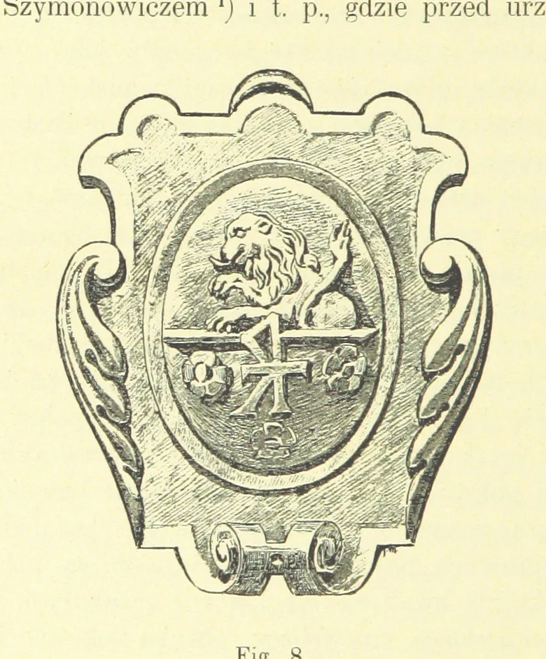 An illustration from Patrycyat i mieszczaństwo lwowskie w XVI. i. XVII. wieku. ... Wydanie drugie ... pomnożone, etc, 1892, leaf 42