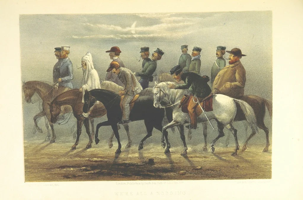An illustration from Pen and pencil reminiscences of a campaign in South Africa ... Illustrated with ... colour-tinted lithographs, 1861, leaf 113