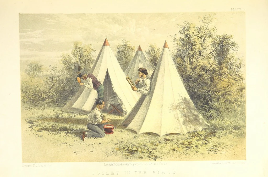 An illustration from Pen and pencil reminiscences of a campaign in South Africa ... Illustrated with ... colour-tinted lithographs, 1861, leaf 67