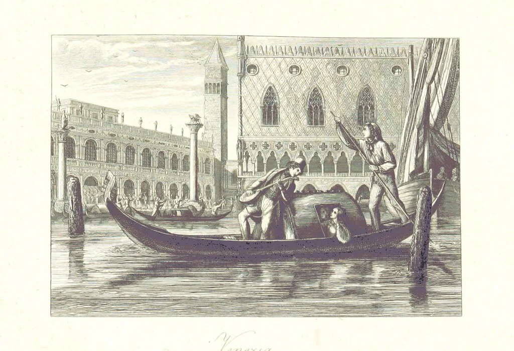 An illustration from C. Frommel's pittoreskes Italien. Nach dessen Original-Gemälden und Zeichnungen. Die Scenen aus dem Volksleben nach Zeichnungen von Catel, Gail, Goetzloff, Mosbrugger, Weller, Pinelli, etc. In Stahl gestochen von C. Frommel und H. Winkler. Text für Ober-Italien von W. von Lüdemann, Unter-Italien von C. Witte, etc, 1840, leaf 115