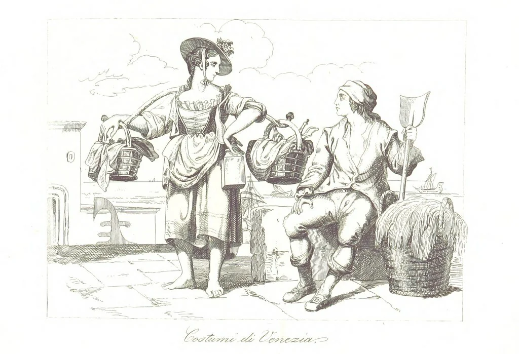 An illustration from C. Frommel's pittoreskes Italien. Nach dessen Original-Gemälden und Zeichnungen. Die Scenen aus dem Volksleben nach Zeichnungen von Catel, Gail, Goetzloff, Mosbrugger, Weller, Pinelli, etc. In Stahl gestochen von C. Frommel und H. Winkler. Text für Ober-Italien von W. von Lüdemann, Unter-Italien von C. Witte, etc, 1840, leaf 121