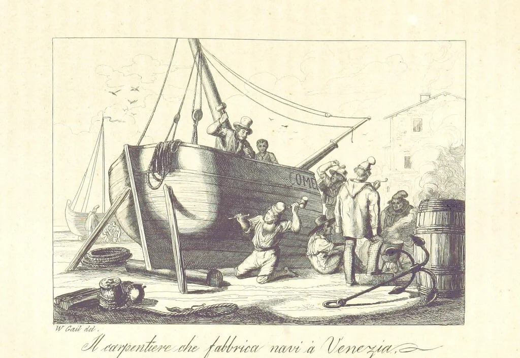 An illustration from C. Frommel's pittoreskes Italien. Nach dessen Original-Gemälden und Zeichnungen. Die Scenen aus dem Volksleben nach Zeichnungen von Catel, Gail, Goetzloff, Mosbrugger, Weller, Pinelli, etc. In Stahl gestochen von C. Frommel und H. Winkler. Text für Ober-Italien von W. von Lüdemann, Unter-Italien von C. Witte, etc, 1840, leaf 141