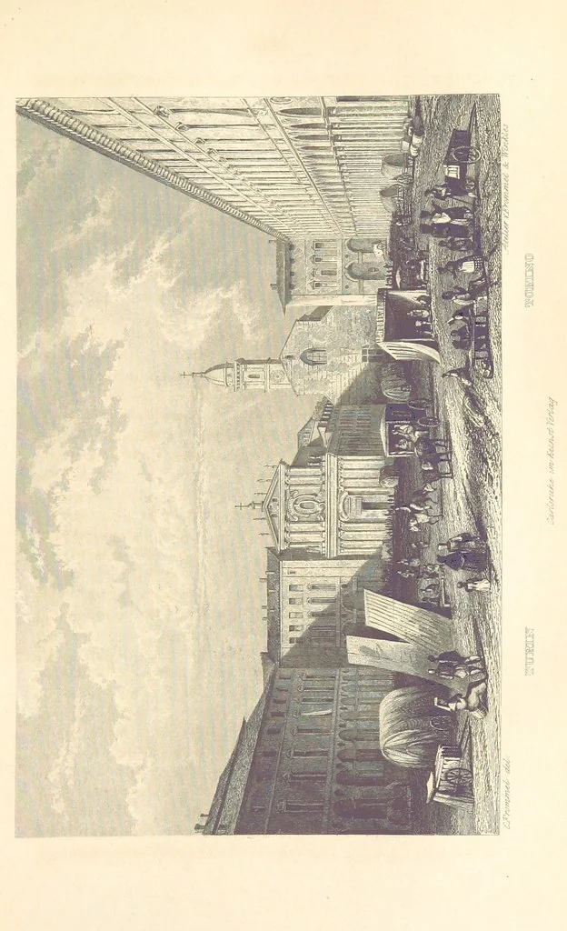 An illustration from C. Frommel's pittoreskes Italien. Nach dessen Original-Gemälden und Zeichnungen. Die Scenen aus dem Volksleben nach Zeichnungen von Catel, Gail, Goetzloff, Mosbrugger, Weller, Pinelli, etc. In Stahl gestochen von C. Frommel und H. Winkler. Text für Ober-Italien von W. von Lüdemann, Unter-Italien von C. Witte, etc, 1840, leaf 217