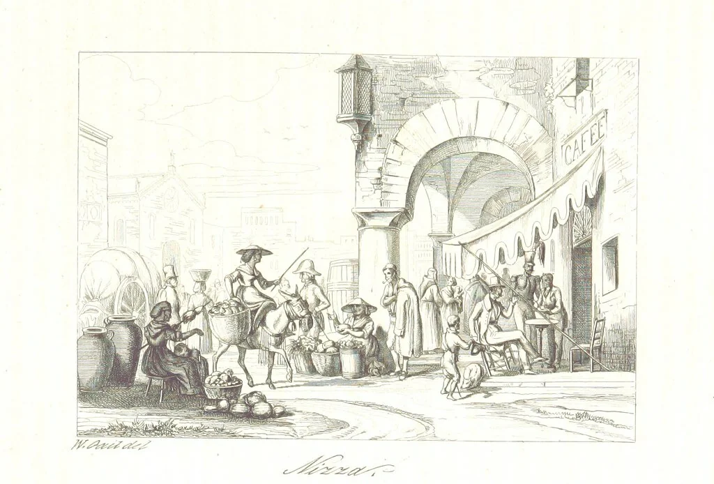 An illustration from C. Frommel's pittoreskes Italien. Nach dessen Original-Gemälden und Zeichnungen. Die Scenen aus dem Volksleben nach Zeichnungen von Catel, Gail, Goetzloff, Mosbrugger, Weller, Pinelli, etc. In Stahl gestochen von C. Frommel und H. Winkler. Text für Ober-Italien von W. von Lüdemann, Unter-Italien von C. Witte, etc, 1840, leaf 235