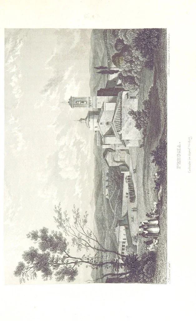 An illustration from C. Frommel's pittoreskes Italien. Nach dessen Original-Gemälden und Zeichnungen. Die Scenen aus dem Volksleben nach Zeichnungen von Catel, Gail, Goetzloff, Mosbrugger, Weller, Pinelli, etc. In Stahl gestochen von C. Frommel und H. Winkler. Text für Ober-Italien von W. von Lüdemann, Unter-Italien von C. Witte, etc, 1840, leaf 347