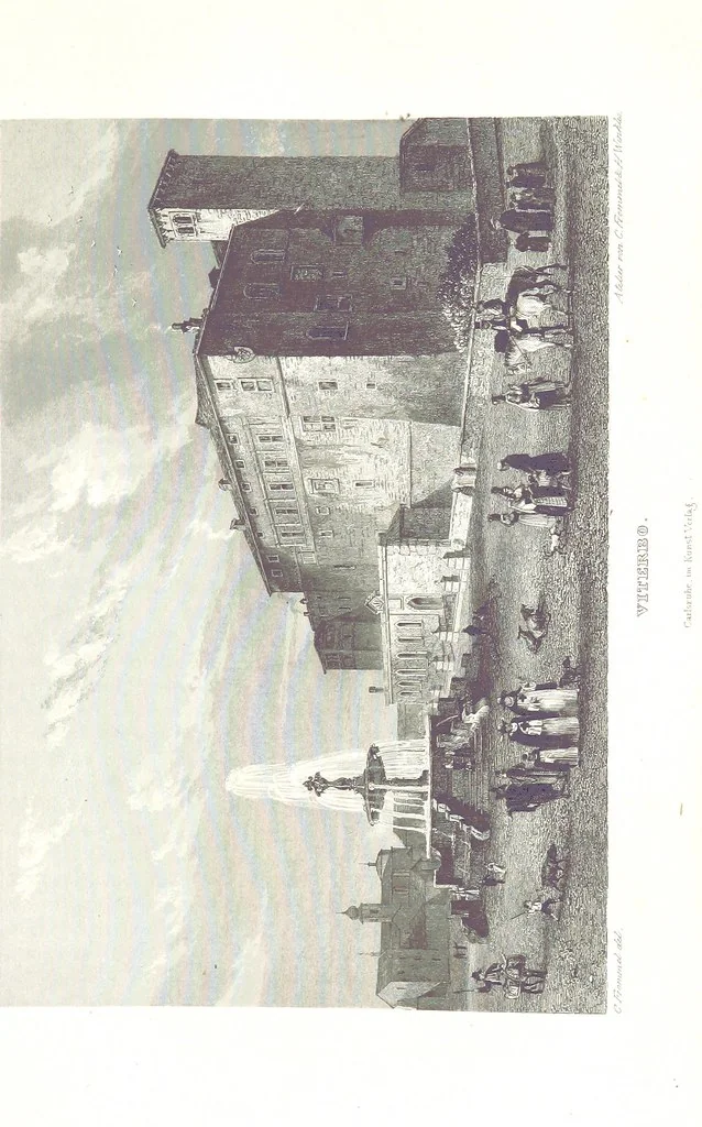 An illustration from C. Frommel's pittoreskes Italien. Nach dessen Original-Gemälden und Zeichnungen. Die Scenen aus dem Volksleben nach Zeichnungen von Catel, Gail, Goetzloff, Mosbrugger, Weller, Pinelli, etc. In Stahl gestochen von C. Frommel und H. Winkler. Text für Ober-Italien von W. von Lüdemann, Unter-Italien von C. Witte, etc, 1840, leaf 383