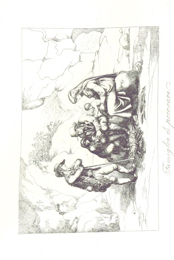 An illustration from C. Frommel's pittoreskes Italien. Nach dessen Original-Gemälden und Zeichnungen. Die Scenen aus dem Volksleben nach Zeichnungen von Catel, Gail, Goetzloff, Mosbrugger, Weller, Pinelli, etc. In Stahl gestochen von C. Frommel und H. Winkler. Text für Ober-Italien von W. von Lüdemann, Unter-Italien von C. Witte, etc, 1840, leaf 391