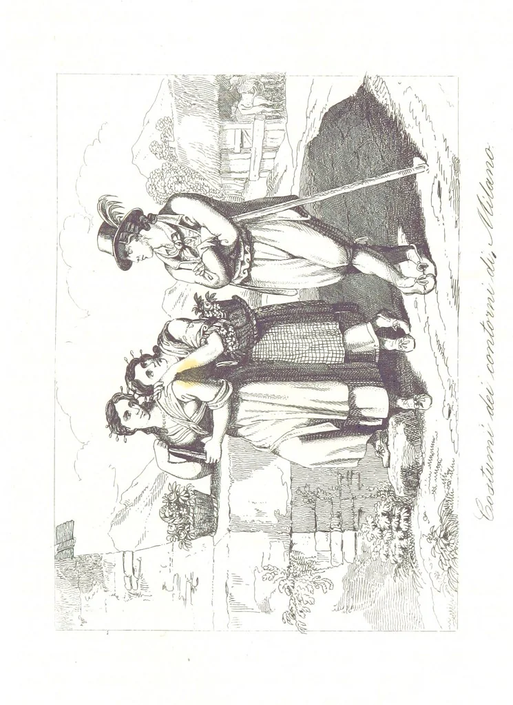 An illustration from C. Frommel's pittoreskes Italien. Nach dessen Original-Gemälden und Zeichnungen. Die Scenen aus dem Volksleben nach Zeichnungen von Catel, Gail, Goetzloff, Mosbrugger, Weller, Pinelli, etc. In Stahl gestochen von C. Frommel und H. Winkler. Text für Ober-Italien von W. von Lüdemann, Unter-Italien von C. Witte, etc, 1840, leaf 57