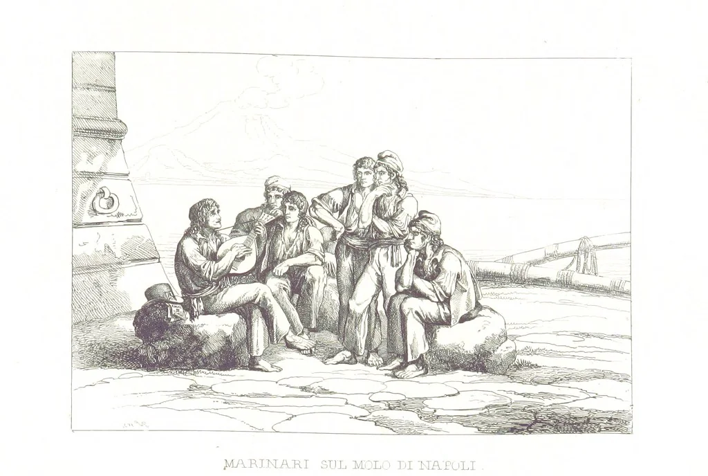 An illustration from C. Frommel's pittoreskes Italien. Nach dessen Original-Gemälden und Zeichnungen. Die Scenen aus dem Volksleben nach Zeichnungen von Catel, Gail, Goetzloff, Mosbrugger, Weller, Pinelli, etc. In Stahl gestochen von C. Frommel und H. Winkler. Text für Ober-Italien von W. von Lüdemann, Unter-Italien von C. Witte, etc, 1840, leaf 635