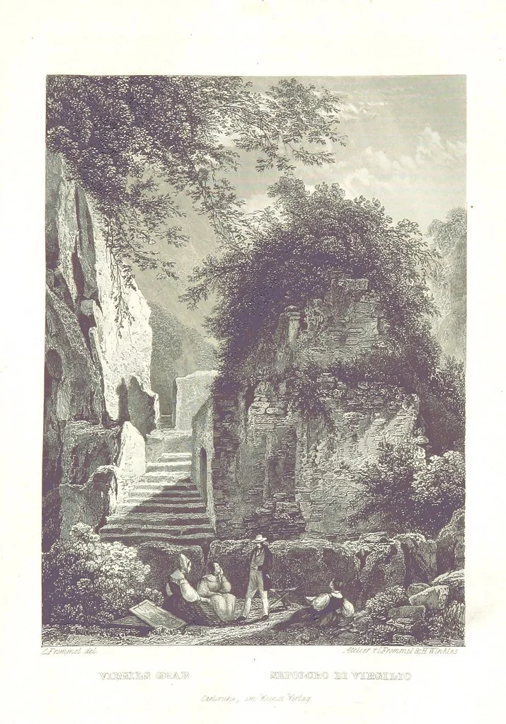 An illustration from C. Frommel's pittoreskes Italien. Nach dessen Original-Gemälden und Zeichnungen. Die Scenen aus dem Volksleben nach Zeichnungen von Catel, Gail, Goetzloff, Mosbrugger, Weller, Pinelli, etc. In Stahl gestochen von C. Frommel und H. Winkler. Text für Ober-Italien von W. von Lüdemann, Unter-Italien von C. Witte, etc, 1840, leaf 675