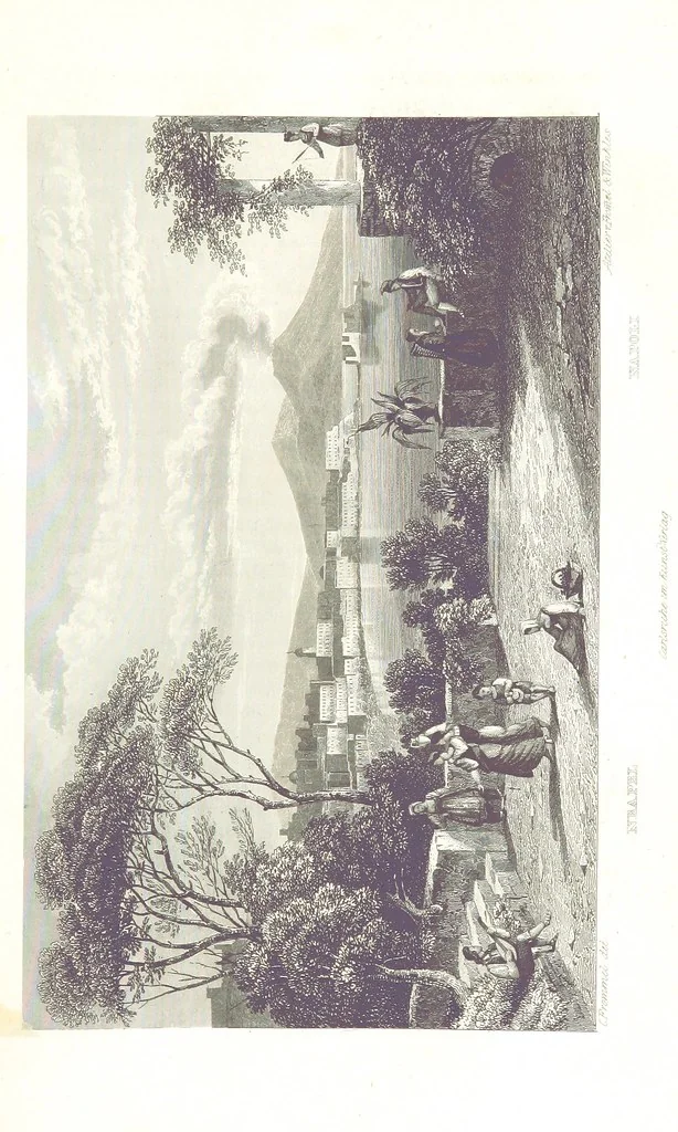 An illustration from C. Frommel's pittoreskes Italien. Nach dessen Original-Gemälden und Zeichnungen. Die Scenen aus dem Volksleben nach Zeichnungen von Catel, Gail, Goetzloff, Mosbrugger, Weller, Pinelli, etc. In Stahl gestochen von C. Frommel und H. Winkler. Text für Ober-Italien von W. von Lüdemann, Unter-Italien von C. Witte, etc, 1840, leaf 719