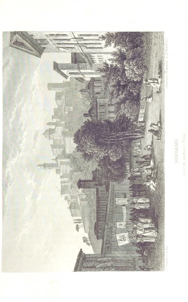 An illustration from C. Frommel's pittoreskes Italien. Nach dessen Original-Gemälden und Zeichnungen. Die Scenen aus dem Volksleben nach Zeichnungen von Catel, Gail, Goetzloff, Mosbrugger, Weller, Pinelli, etc. In Stahl gestochen von C. Frommel und H. Winkler. Text für Ober-Italien von W. von Lüdemann, Unter-Italien von C. Witte, etc, 1840, leaf 75