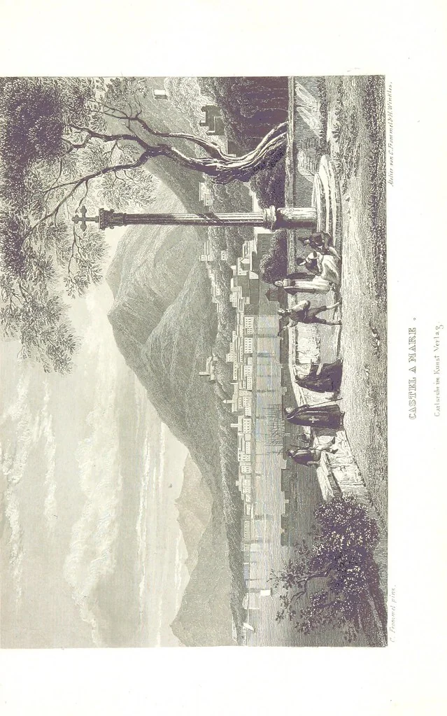 An illustration from C. Frommel's pittoreskes Italien. Nach dessen Original-Gemälden und Zeichnungen. Die Scenen aus dem Volksleben nach Zeichnungen von Catel, Gail, Goetzloff, Mosbrugger, Weller, Pinelli, etc. In Stahl gestochen von C. Frommel und H. Winkler. Text für Ober-Italien von W. von Lüdemann, Unter-Italien von C. Witte, etc, 1840, leaf 759