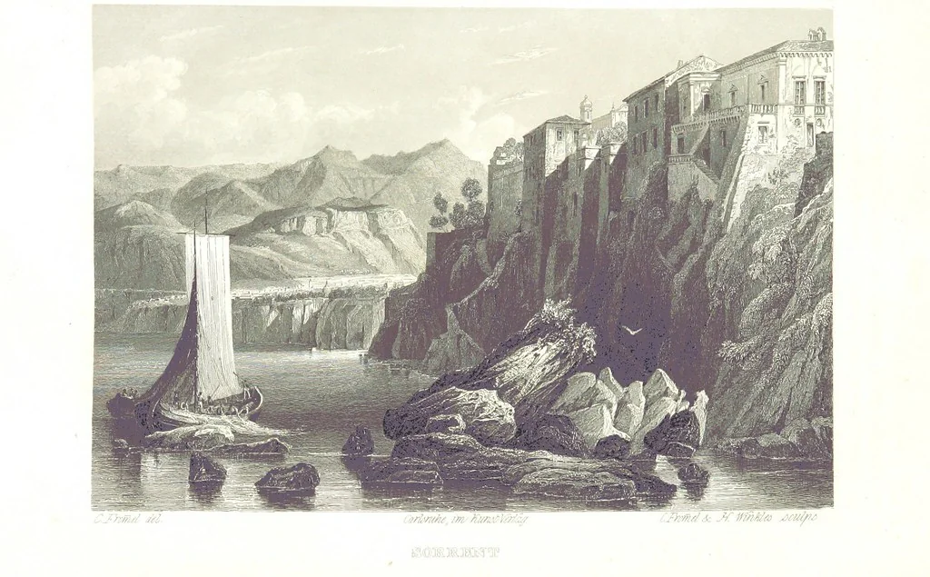 An illustration from C. Frommel's pittoreskes Italien. Nach dessen Original-Gemälden und Zeichnungen. Die Scenen aus dem Volksleben nach Zeichnungen von Catel, Gail, Goetzloff, Mosbrugger, Weller, Pinelli, etc. In Stahl gestochen von C. Frommel und H. Winkler. Text für Ober-Italien von W. von Lüdemann, Unter-Italien von C. Witte, etc, 1840, leaf 763