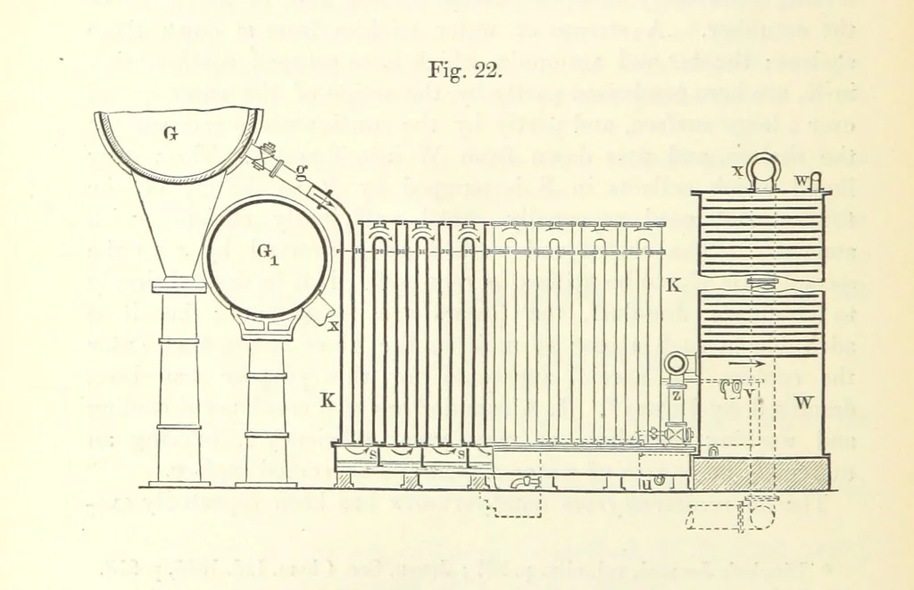 An illustration from Coal-tar and Ammonia. Being the second and enlarged edition of “A treatise on the distillation of Coal-tar and Ammonical Liquor.”, 1887, leaf 108