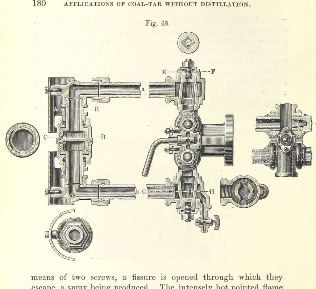 An illustration from Coal-tar and Ammonia. Being the second and enlarged edition of “A treatise on the distillation of Coal-tar and Ammonical Liquor.”, 1887, leaf 200