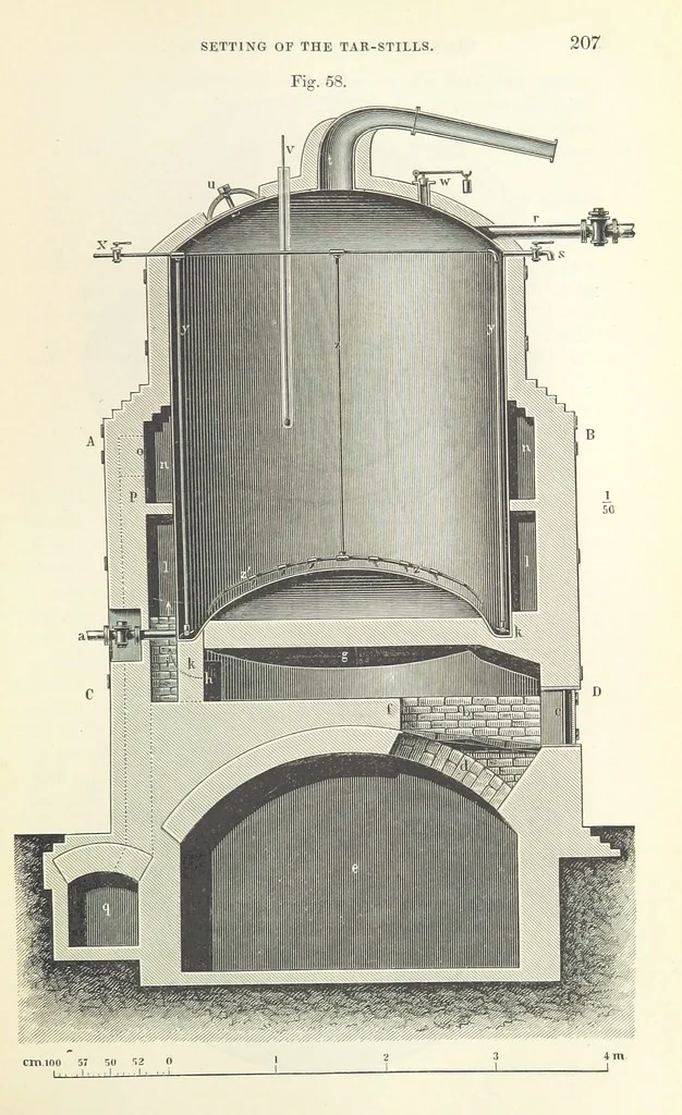 An illustration from Coal-tar and Ammonia. Being the second and enlarged edition of “A treatise on the distillation of Coal-tar and Ammonical Liquor.”, 1887, leaf 227