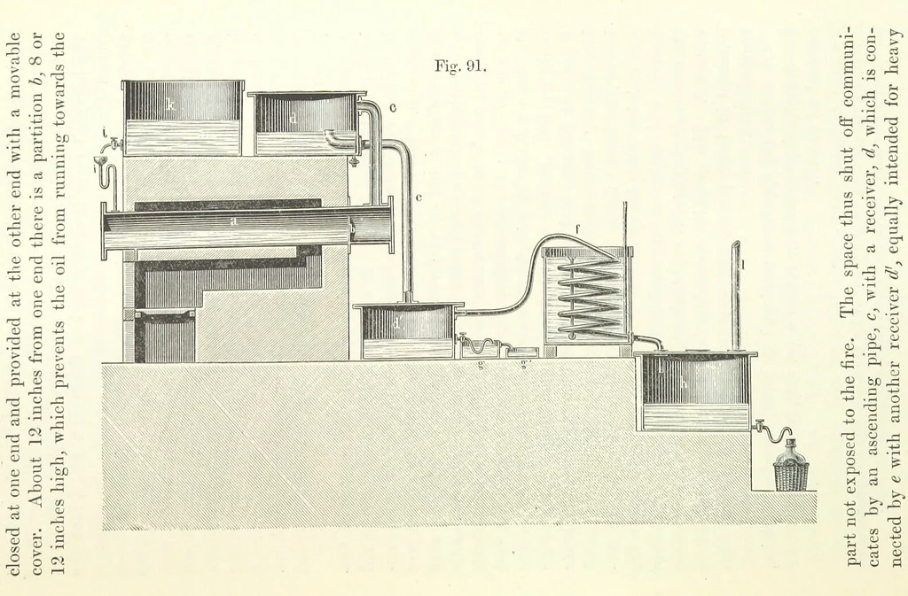 An illustration from Coal-tar and Ammonia. Being the second and enlarged edition of “A treatise on the distillation of Coal-tar and Ammonical Liquor.”, 1887, leaf 353