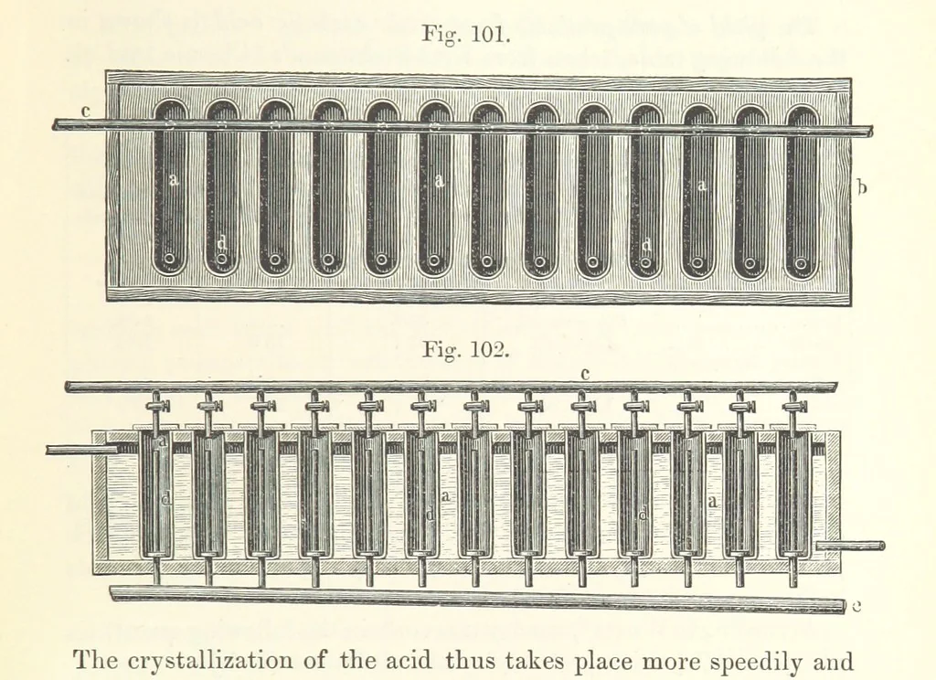 An illustration from Coal-tar and Ammonia. Being the second and enlarged edition of “A treatise on the distillation of Coal-tar and Ammonical Liquor.”, 1887, leaf 411