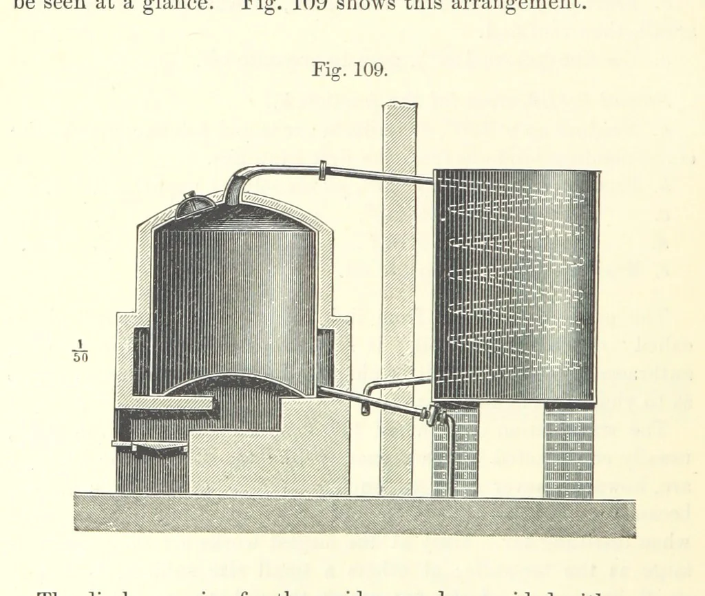 An illustration from Coal-tar and Ammonia. Being the second and enlarged edition of “A treatise on the distillation of Coal-tar and Ammonical Liquor.”, 1887, leaf 448