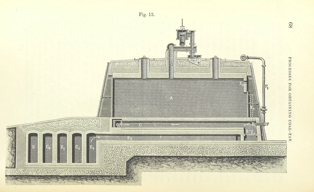 An illustration from Coal-tar and Ammonia. Being the second and enlarged edition of “A treatise on the distillation of Coal-tar and Ammonical Liquor.”, 1887, leaf 88