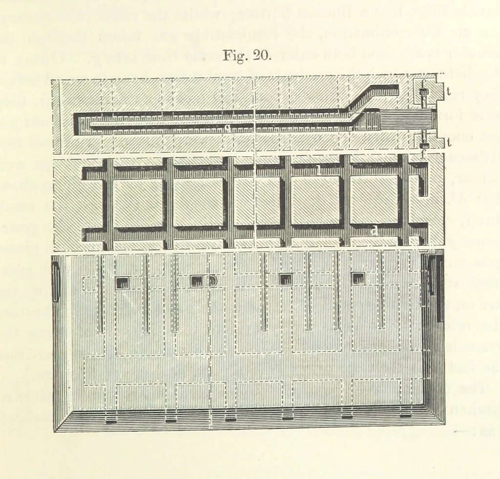 An illustration from Coal-tar and Ammonia. Being the second and enlarged edition of “A treatise on the distillation of Coal-tar and Ammonical Liquor.”, 1887, leaf 97