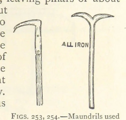 An illustration from Mining. An elementary treatise on the getting of minerals, 1893, leaf 209